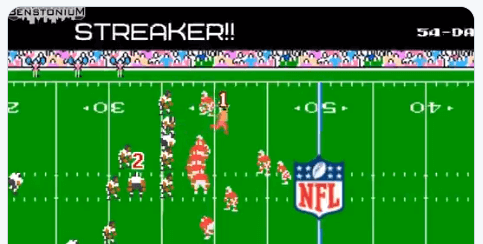 WATCH: Someone Added the SuperBowl Streaker to Tecmo Bowl